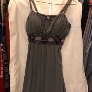 Grey dress with beading